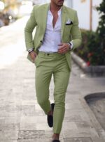Men’s Linen-Blend Slim-Fit Two-Piece Suit - Image 8