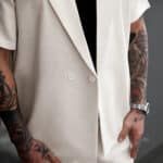 Men’s Light Apricot Casual Shirt & Trousers Set - Image 8