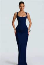 Women’s Backless Slim-Fit Maxi Slip Dress - Image 3