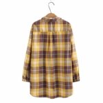 Retro Plaid Polo Collar Long-Sleeve Shirt - Image 7