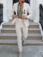 Men’s Linen-Blend Slim-Fit Two-Piece Suit - Image 6
