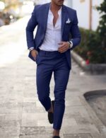 Men’s Linen-Blend Slim-Fit Two-Piece Suit - Image 4