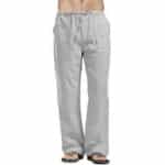 Men’s Linen-Style Loose-Fit Casual Trousers - Image 2