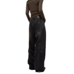 Men’s Black Relaxed-Fit Denim Trousers - Image 3