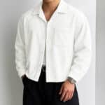 Men’s Corduroy Raglan-Sleeve Overshirt - Image 8