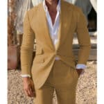 Men’s Slim-Fit Light Business Two-Piece Suit Set - Image 2