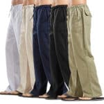 Men’s Linen-Style Loose-Fit Casual Trousers
