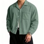 Men’s Corduroy Raglan-Sleeve Overshirt - Image 6