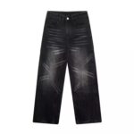 Men’s Retro Washed Straight-Leg Distressed Jeans - Image 8