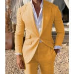 Men’s Slim-Fit Light Business Two-Piece Suit Set - Image 4