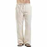 Men’s Linen-Style Loose-Fit Casual Trousers - Image 7