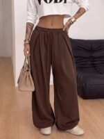 Women’s High-Waisted Pleated Wide-Leg Casual Pants - Image 10