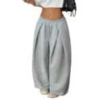 Women’s High-Waisted Pleated Wide-Leg Casual Pants - Image 8