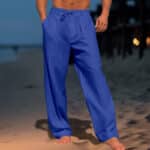 Men’s European-Inspired Linen-Style Summer Beach Trousers - Image 3