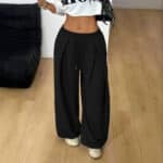 Women’s High-Waisted Pleated Wide-Leg Casual Pants - Image 6
