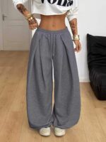 Women’s High-Waisted Pleated Wide-Leg Casual Pants - Image 4