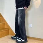 Men’s Retro Washed Straight-Leg Distressed Jeans - Image 3