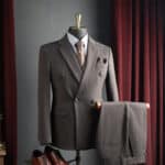 Men’s Dark Brown Double-Breasted Peak-Lapel 3-Piece Suit Set - Image 9
