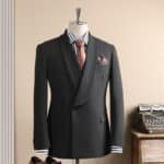 Men’s Taupe Shawl-Lapel One-Button Two-Piece Suit Set - Image 3