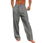 Men’s European-Inspired Linen-Style Summer Beach Trousers - Image 9