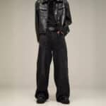 Men’s Black Relaxed-Fit Denim Trousers - Image 5
