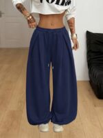 Women’s High-Waisted Pleated Wide-Leg Casual Pants - Image 9