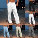 Men’s European-Inspired Linen-Style Summer Beach Trousers
