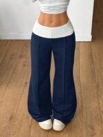 Women’s High-Rise Wide-Leg Draped Sweatpants - Image 4