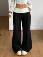 Women’s High-Rise Wide-Leg Draped Sweatpants - Image 2