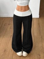Women’s High-Rise Wide-Leg Draped Sweatpants - Image 8