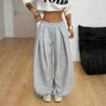 Women’s High-Waisted Pleated Wide-Leg Casual Pants