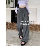 Women’s Chenille Asymmetrical Wide-Leg Trousers - Image 3