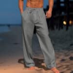 Men’s European-Inspired Linen-Style Summer Beach Trousers - Image 10
