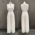 Women’s Pleated Halter Neck Wide-Leg Jumpsuit - Image 5