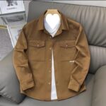 Men’s Casual Slim-Fit Long-Sleeve Shirt Coat - Image 8