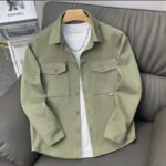 Men’s Casual Slim-Fit Long-Sleeve Shirt Coat - Image 6