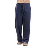 Men’s Linen-Style Loose-Fit Casual Trousers - Image 10