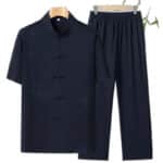 Men’s Cotton Short-Sleeve Leisure Shirt & Trousers Set - Image 5