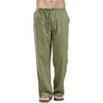 Men’s Linen-Style Loose-Fit Casual Trousers - Image 5