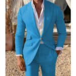 Men’s Slim-Fit Light Business Two-Piece Suit Set - Image 10
