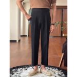 Men’s Retro Straight-Leg High-Waist Trousers - Image 2