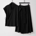 Men’s Chinese-Style Cotton-Blend Tang Suit Vest & Trousers Set - Image 2